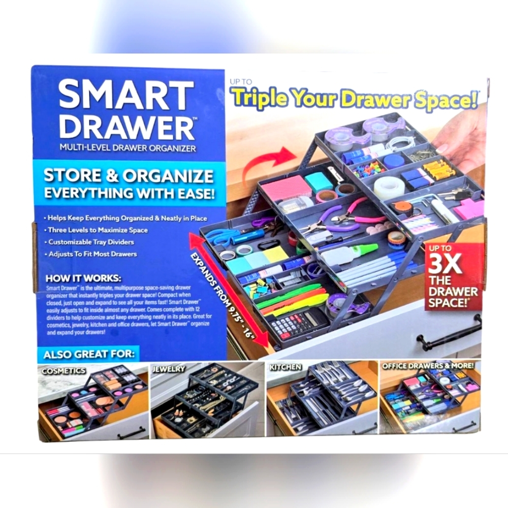 NIB Smart Drawer Multi-Level Drawer Organizer